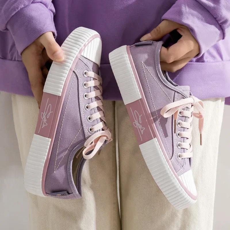 Fashion Fashion Women's Casual Shoes High-quality Women Vulcanized Shoes Comfortable Breathable Non-slip Wear-resistant Women Flats 2024