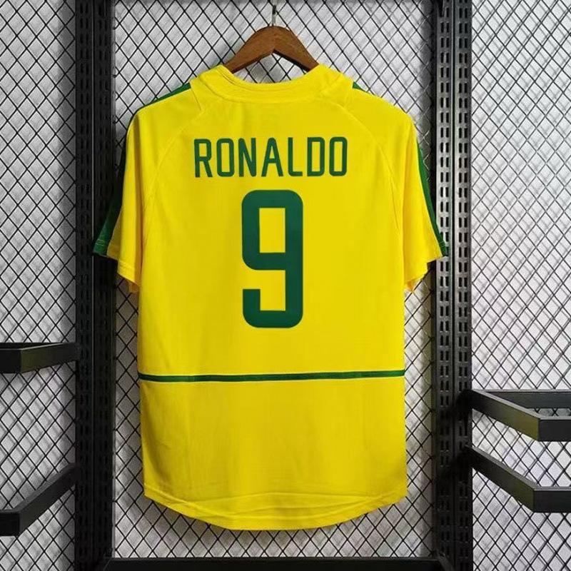 1994-04 Classic Retro Brazilian Jersey No. 9 and No. 10 Ronaldo Jersey Quick-drying Breathable Football Jersey