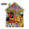 Vintage House Magnet Refrigerator Magnet, Colorful Fairy Tale Town Metal Cabinet Magnets Fridge Magnetic Kitchen Decoration Accessories Miniature Home