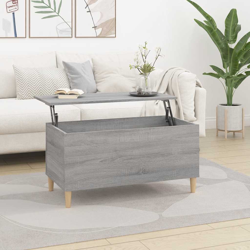 Coffee Table Gray Sonoma 90 x 44.5 x 45 cm Particleboard