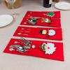 Christmas Cutlery Holders Knifes And Forks Bag Decorative Tableware Holders For Christmas Decoration Silverware Holder Pockets Set