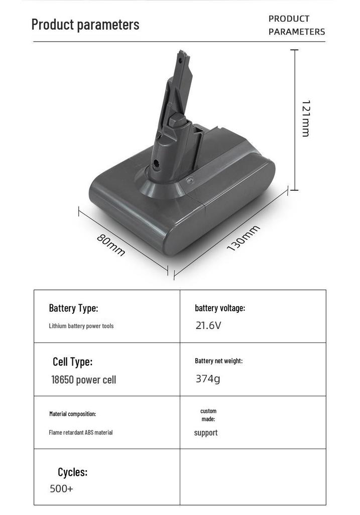 Dyson V7 Vacuum Cleaner Battery Pack for V6, V8, V10 Models