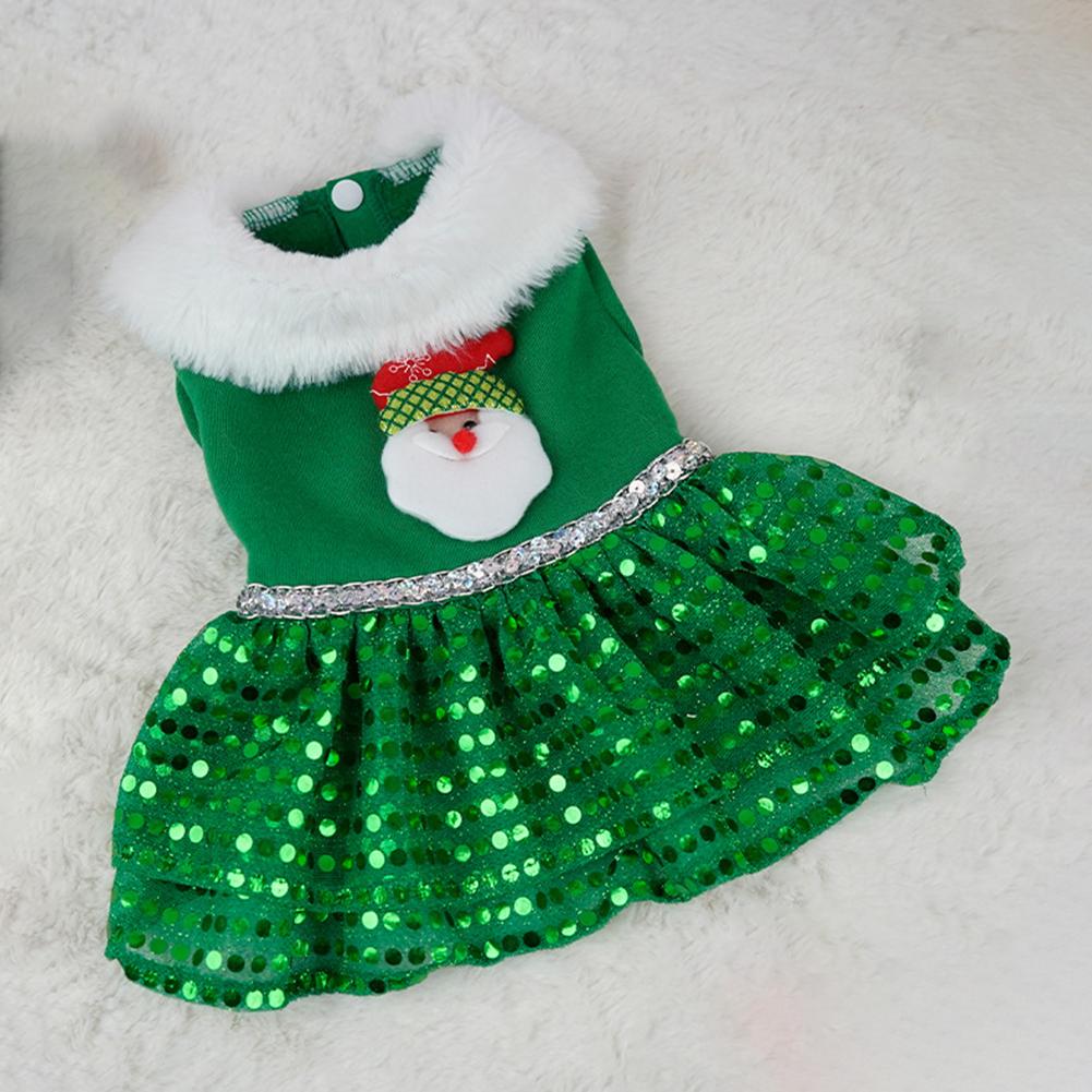 Pet Christmas Dress Costume Comfortable Santa Claus Pet Dress Easy To Clean Cat Dog Dresses Apparel Christmas Dress Up Supplies