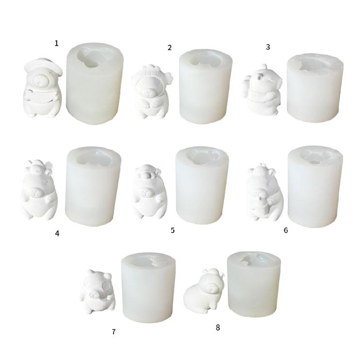 Capybara Shaped Candle Mold Reusable Silicone Mold for Home Decorations Practical Aromatherapys Mould Jewelry Supplies