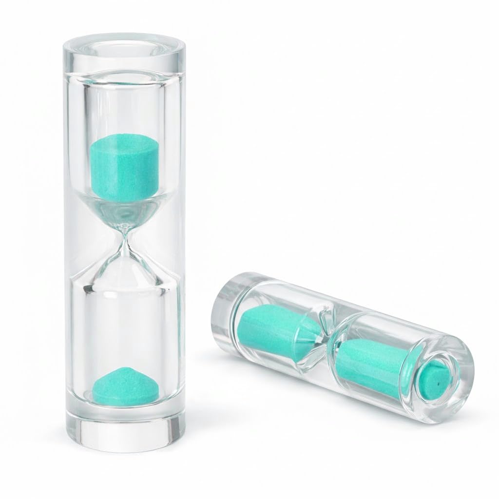 Sauna Sand Timer 5 Minutes Waterproof Acrylic Lightweight Compact Bath Time Management Watch (Green 5-Minute Timer)