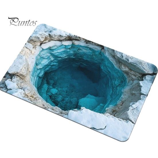 Living Room Floor Mat 3D Optical Illusion Non-Slip Vision Rug Realistic Carpet Polyester for Bedroom Bathroom Hallway Easy Care Decorative