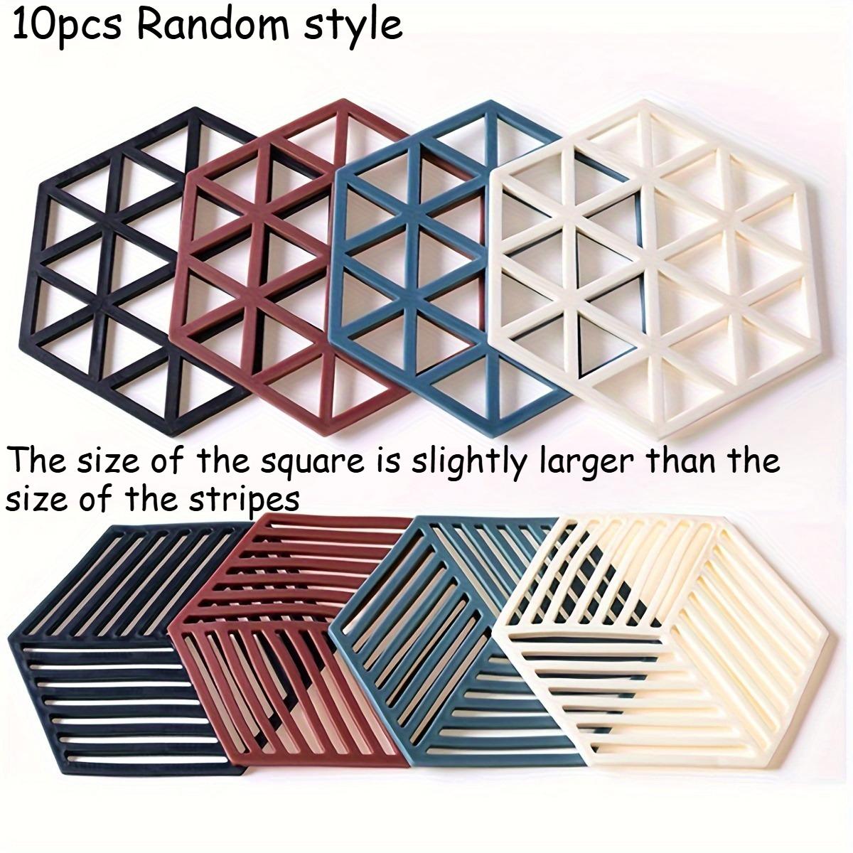 

10 шт. Теплоизоляционная подставка под горячее, термостойкая подставка под кастрюлю, домашняя подставка, силиконовая подставка под миску, мягкая подставка под чашку, подставка под тарелку as shown