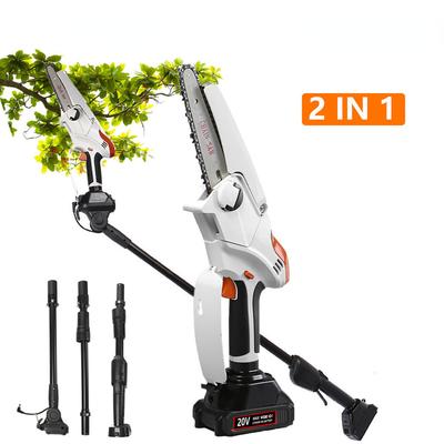18V 6 Inch Telescoping Pole Garden Tree Pruning Tool Electric Chainsaw Cordless Rechargeable High Branch Saw