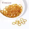 18K Goldplattierte Legierung Metall Runde Verdrehte Geschlossene Ringverbinder Für DIY Schmuckherstellung Zubehör Zubehör