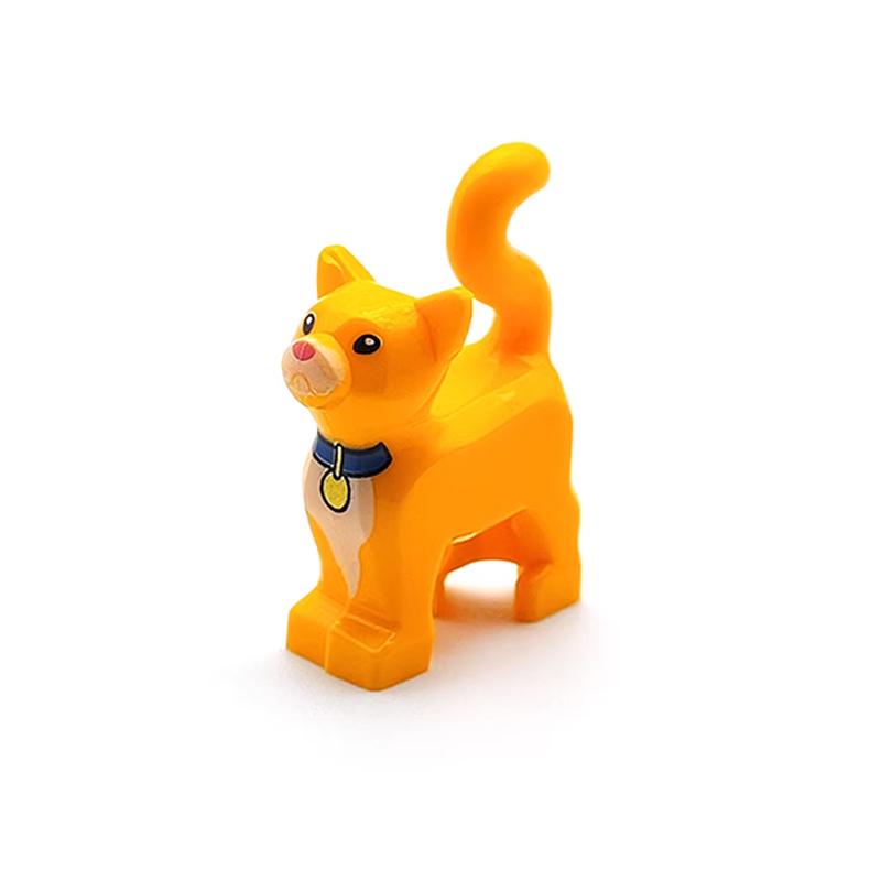 MOC City Animal Building Blocks Goat Wolf Penguins Eagle Goat Rabbit Pet Cat Dog Dairy Cattle Accessories Mini Bricks Toys Gifts