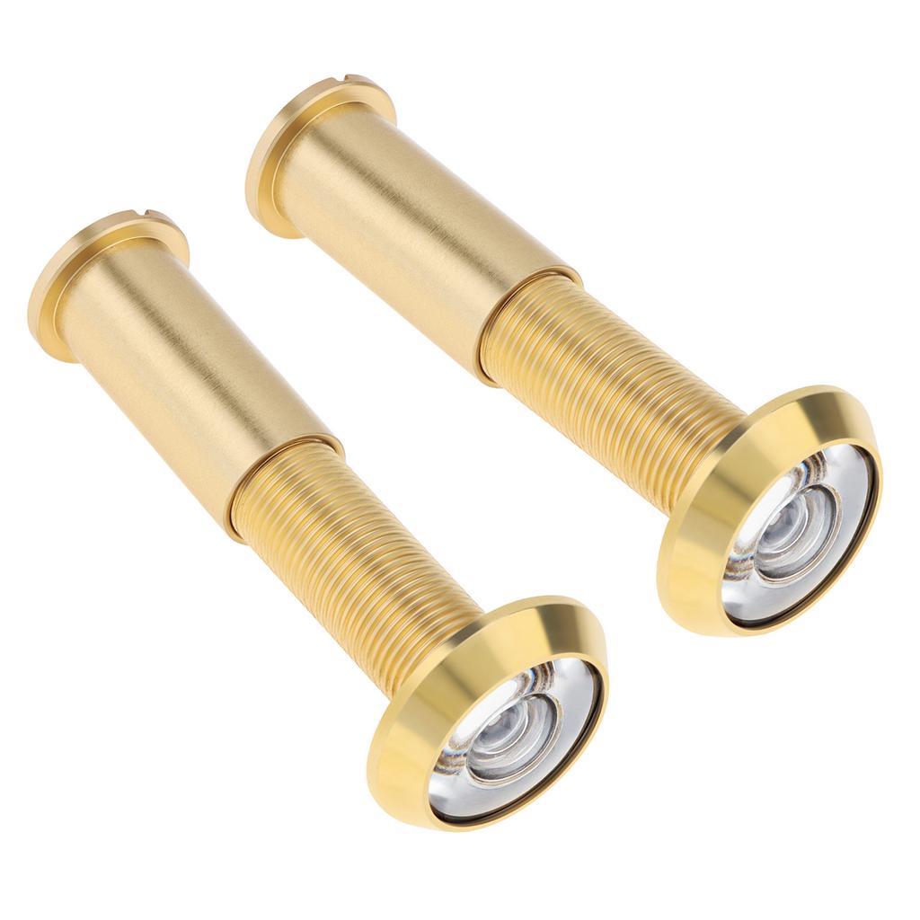 Massives Messing 2 Stück 14 mm Türspion Betrachter 180 Grad Weitwinkel HD Optische Glaslinse Schwerlast Privatsphäre Sicherheit Universal