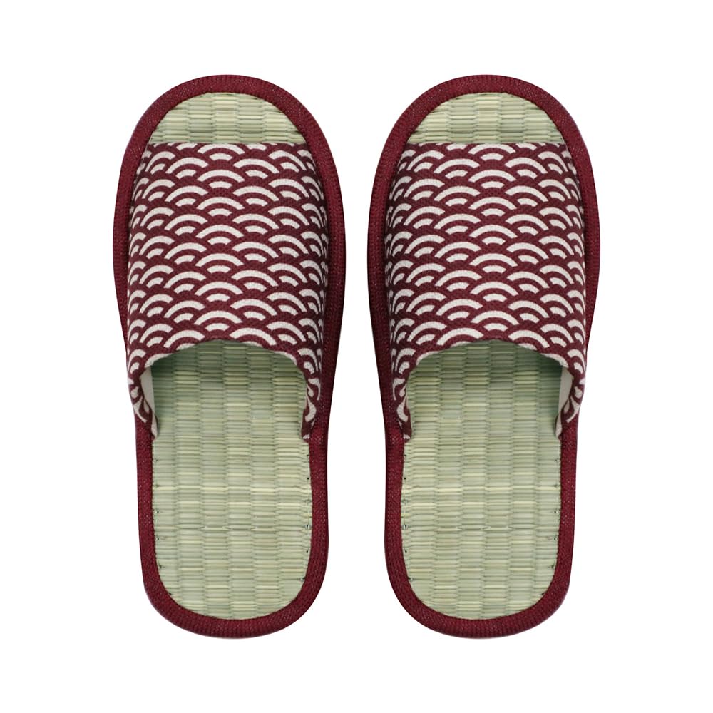 Летние тапочки FASPROJECT с татами-стельками и узором Сэйгайха для дома Японские Женский СреднийКрасный Швы Обувь Узор Круто 3990₽