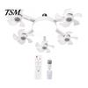 Foldable Blade Ceiling Fan 3/4/5 with Light & Remote Control, 2-in-1 Silent LED Drone Bedroom Blades, 3-Speed Dimmable E27 Socket for Kitchen