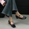 Inner Height Increase Mary Jane Black Single Shoes Women's Shoes 2025 New French Red Evening Breeze Gentle Retro Shoes