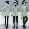 Cappotto Giacca Donna Tinta Unita Lungo Tasca Imbottito di cotone Con cappuccio Piumini Spessi Vestiti Invernali Donna