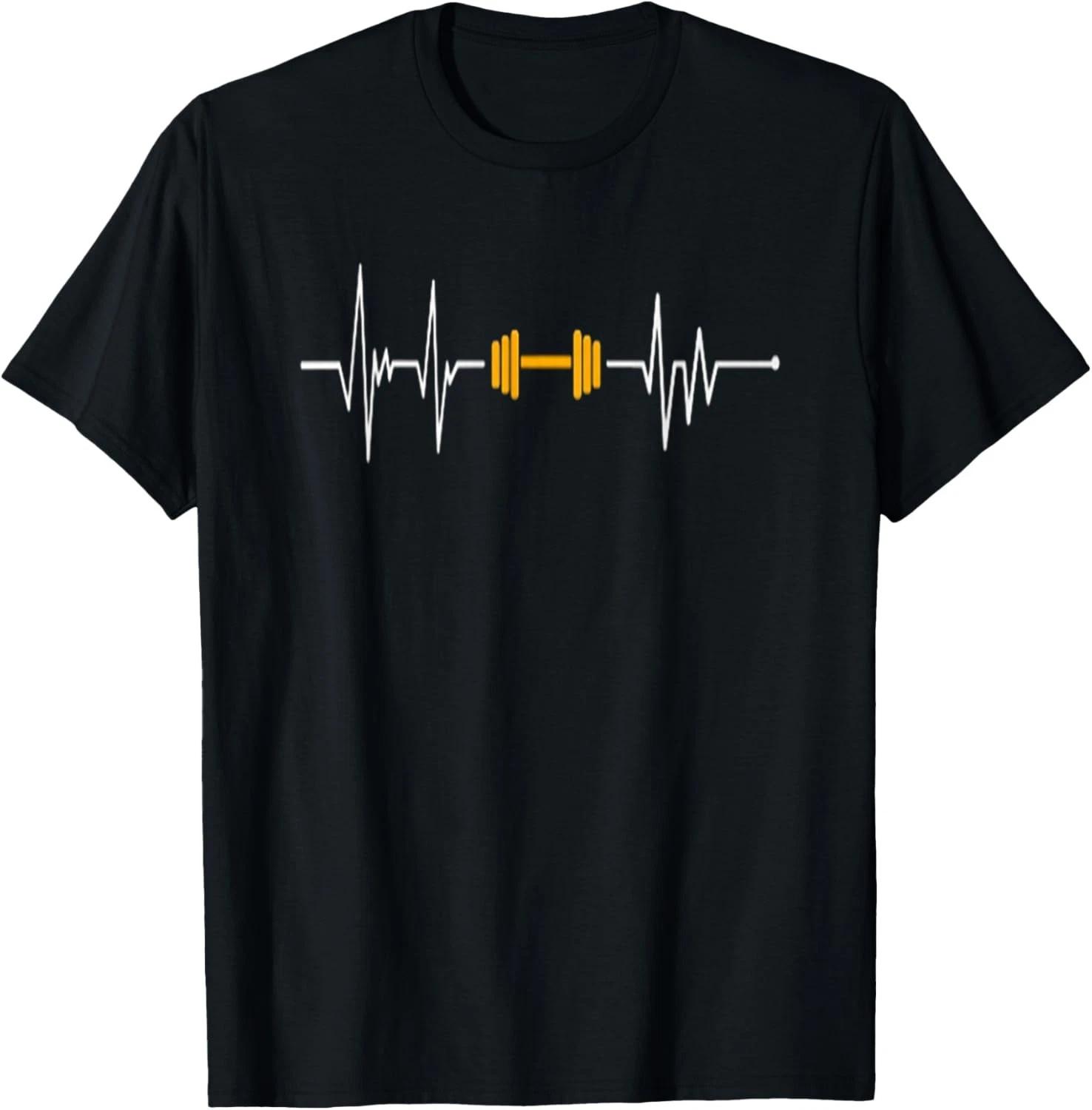 

Barbell Weightlifting Heartbeat Bodybuilding Gift Unisex T-Shirt 3XL
