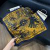New silk scarf women's fashion versatile high-end small square scarf Korean version neck protection scarf spring and autumn retro scarf binding bag