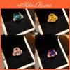 Vintage Style Rose Gold Zircon Stone Open Ring For Women Perfect For Office Wear