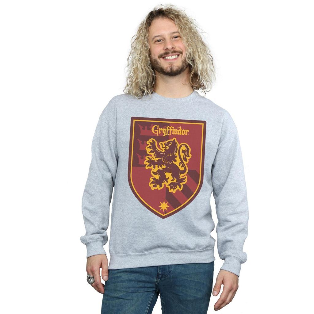 Harry Potter Mens Gryffindor Crest Flat Sweatshirt