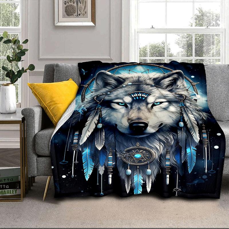 Wolf In The Garden Blanket Flannel Blanket Throw Blanket Sofa Cover Blanket Soft Premium Blanket Picnic Blanket Tv Blanket Gifts