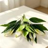 White Anthurium & Eucalyptus Artificial Wall Hanging for Living Room Decor