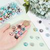6/15/30pcs Resin Material Blue Series Large Hole Beads Random Style Decorative Beads Craft Beads DIY Bracelet Necklace Earrings Keychain
