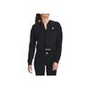 Under Armour Johnson Series Solid Color Cotton Full Zip Sports Jacket Women Jackets Black 1377446-001