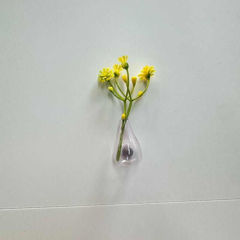 Mini Glass Bottle Flower Vase Fridge Magnets Big Small Sizes For Home Kitchen Diy Decoration Ornaments