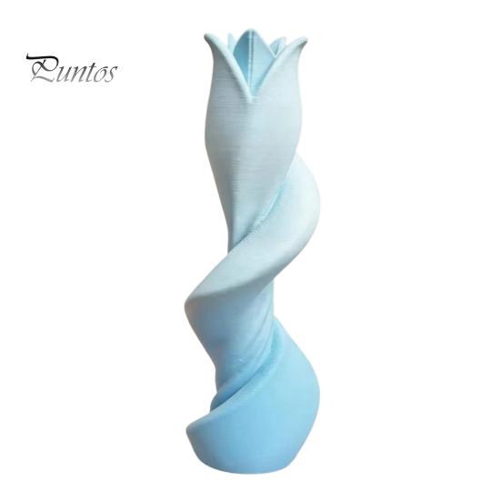 Creative Plastic Vase for Flowers 3D Printed Twist Vase, Modern Abstract Art Sculpture Living Room Housewarming Gift New Home Bookshelf, Minimalist