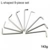 Compact Size 9pcs Screwdriver Set L-Shaped Screwdriver Narrow Space Screwdriver