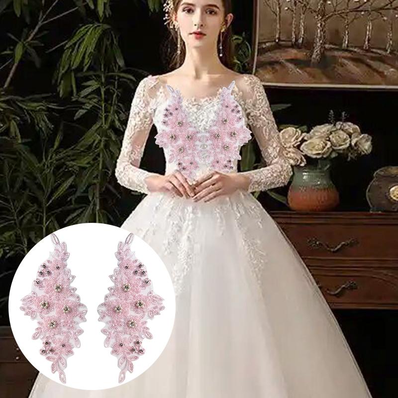 Handmade Patch Applique Multiple Styles Sequin Decorative Fabric Patch Stereoscopic Pearls Sewing Supplies Fashion Accessories