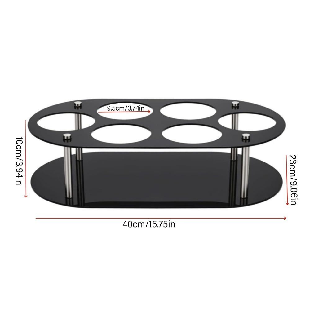 6 Slots Water Bottle Organizer Acrylic Cup Holder Stand for Cabinet Pantry Countertop Home