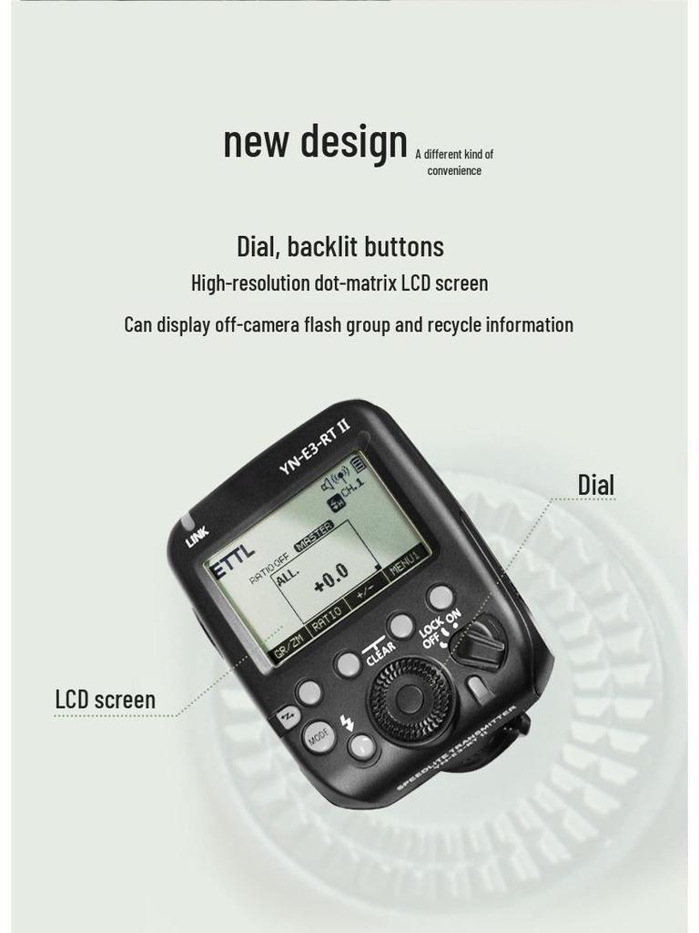 Yongnuo YN-E3-RT II Flash Trigger for Canon DSLR TTL 