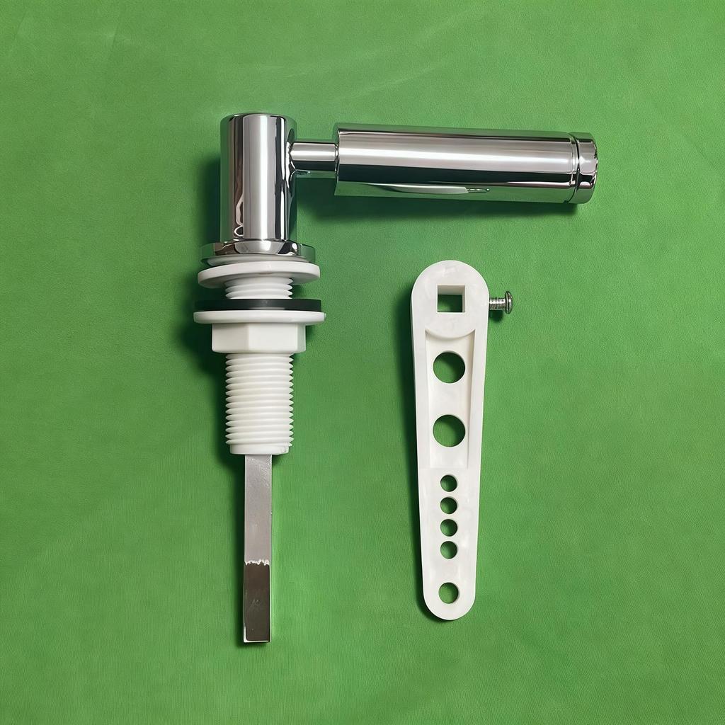 Toilet Flush Handle Zinc Alloy Replacement Kit With Adjustable Arm Toilet Handle Lever For RV Boat Marine Residential Commercial