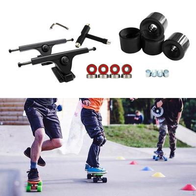Skateboard Trucks 7'' Bearings Longboard Wheel Roller , Vibration Feet and Noise of the