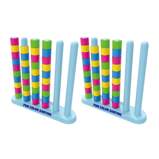 1/2 Sets Farbabstimmungs-Herausforderungsspiel, Schnelles Musterstapelspiel, Familiäres Brettpuzzle-Spiel für Kinder & Erwachsene, Geburtstags-Ostern-Weihnachtsfeier-Geschenke