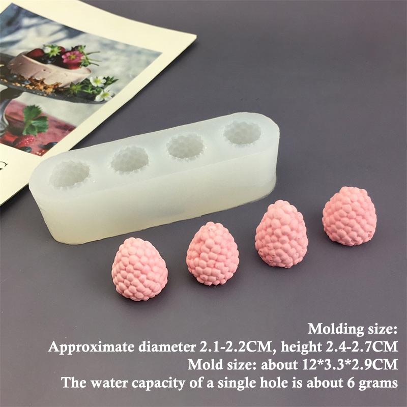 Small Raspberry Mousse Candy Mold Baking 3D Raspberry Pudding Baking Mold Dessert Chocolate Mold Fruit Cake Decorating Tools