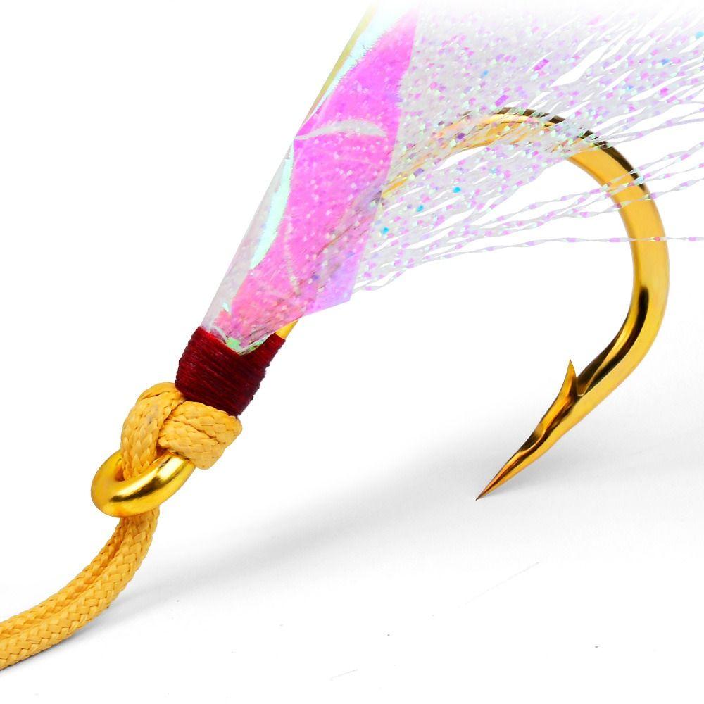 Strong Sharp Assist Hooks Carbon Steel Single Jig Hooks Portable Slow Jigging Hooks  Sea Pesca