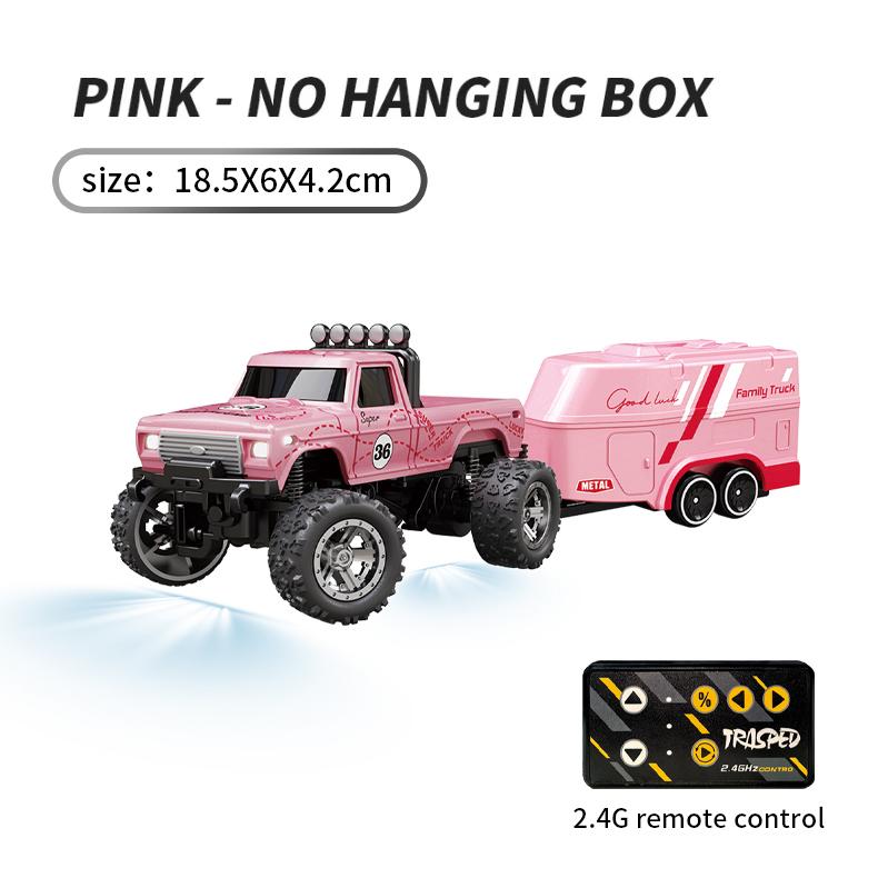 1/64 RC Car 2.4G Remote Control Mini Speed Off-road Climbing Car Alloy Desktop Vehicle with LED Light Toy for Kids Small Gifts