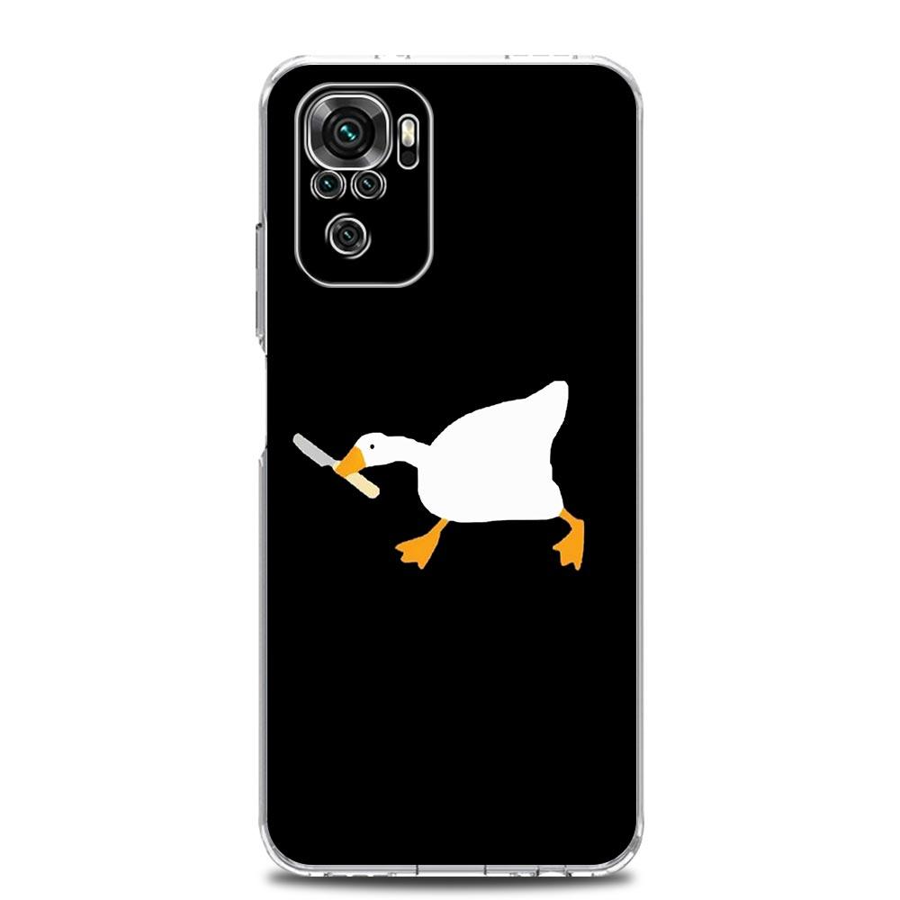 Cartoon Doubt Duck Clear Phone Case For Xiaomi Redmi Note 12 5G 9S 9 8 10 11 Pro+ 9T 8T 10C 9C 9A 7 Pro Soft Silicone Back Cover