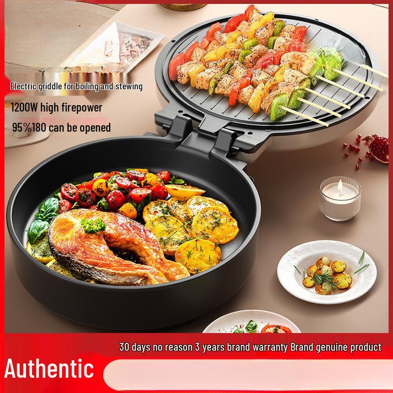 Large Dual-Sided Electric Griddle for Crepes and Pancakes