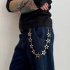 Hollow Out Metal Waist Chain Five-Pointed Punk Belt Chain Goth Star Pants Chain  Steet