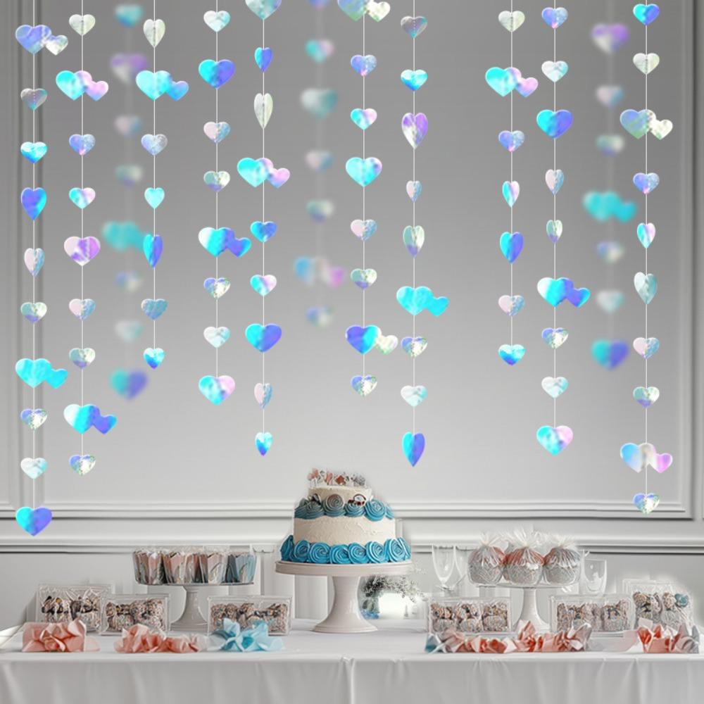 4m Hängendes Liebesbanner Romantischer Glitzer Hochzeitsgirlande Wiederverwendbar Einfach zu Installieren Valentinstag Dekoration Girlande Verlobung