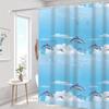 Shower Curtain Waterproof, Mildew-proof, Shading, Hook-free, Bathroom Dry and Wet Separation, Bathroom Shading Curtain