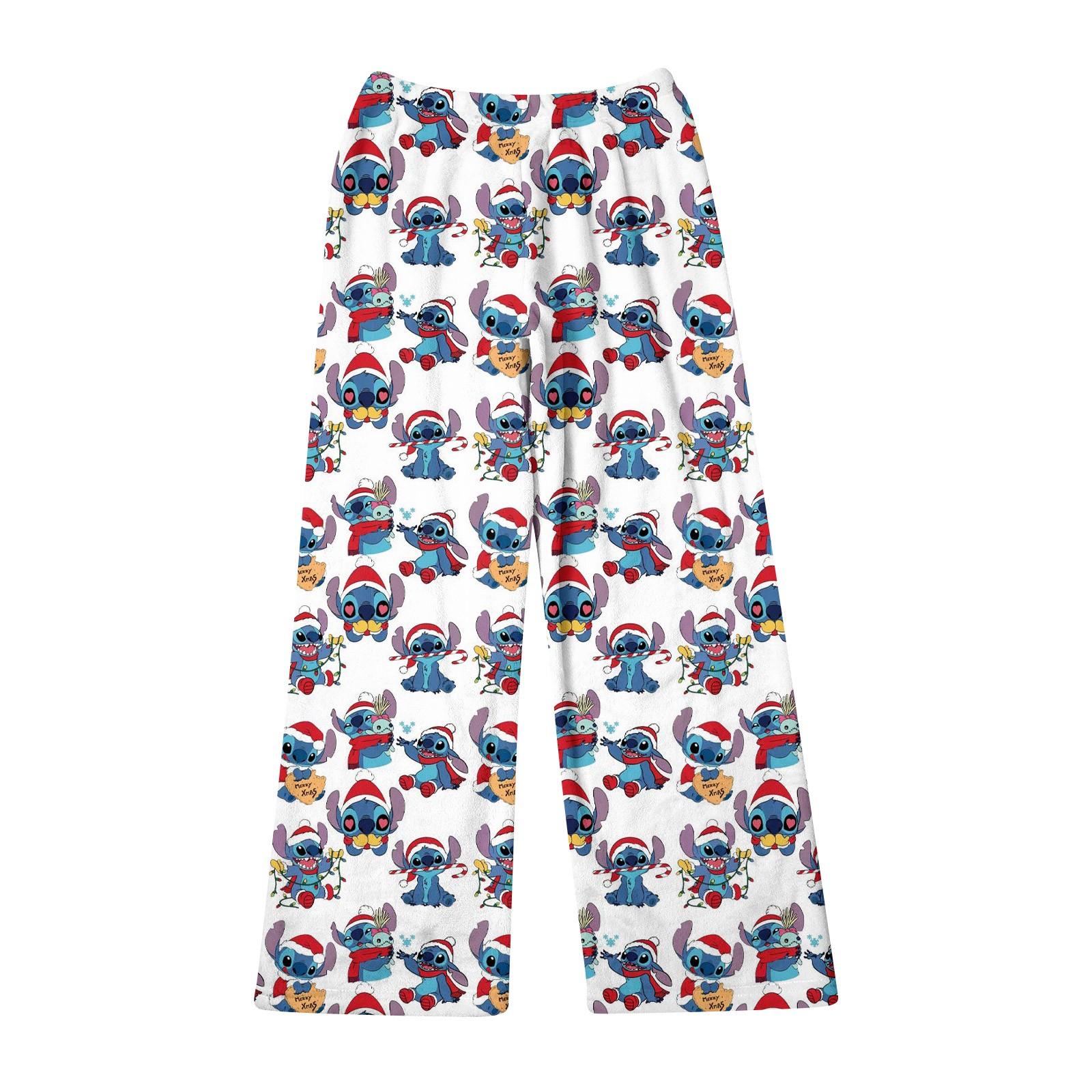 

Рождественские пижамные штаны для женщин, фланелевые штаны для женщин, повседневные домашние штаны с рисунком и зимние XL белый