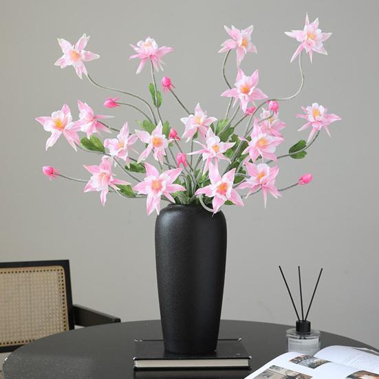 Faux Columbine Flower Artificial Flowers with Bendable Stems Realistic Fake Flower Stem for Home Office Wedding Bouquets Decor