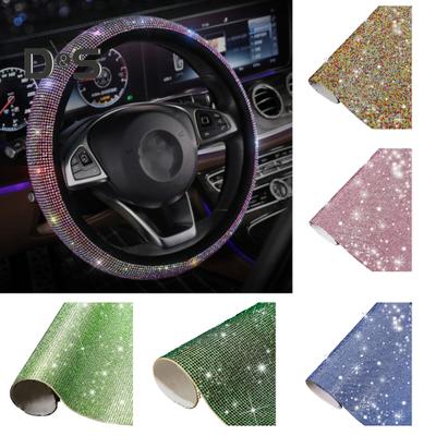 Błyszczące naklejki z kryształkami samoprzylepne starannie ułożone łatwe do cięcia brokatowe arkusze z kryształkami ozdoby do majsterkowania