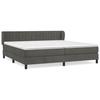 3131100 vidaXL Divan Bed and Mattress Dark Grey 200x200cm Velvet