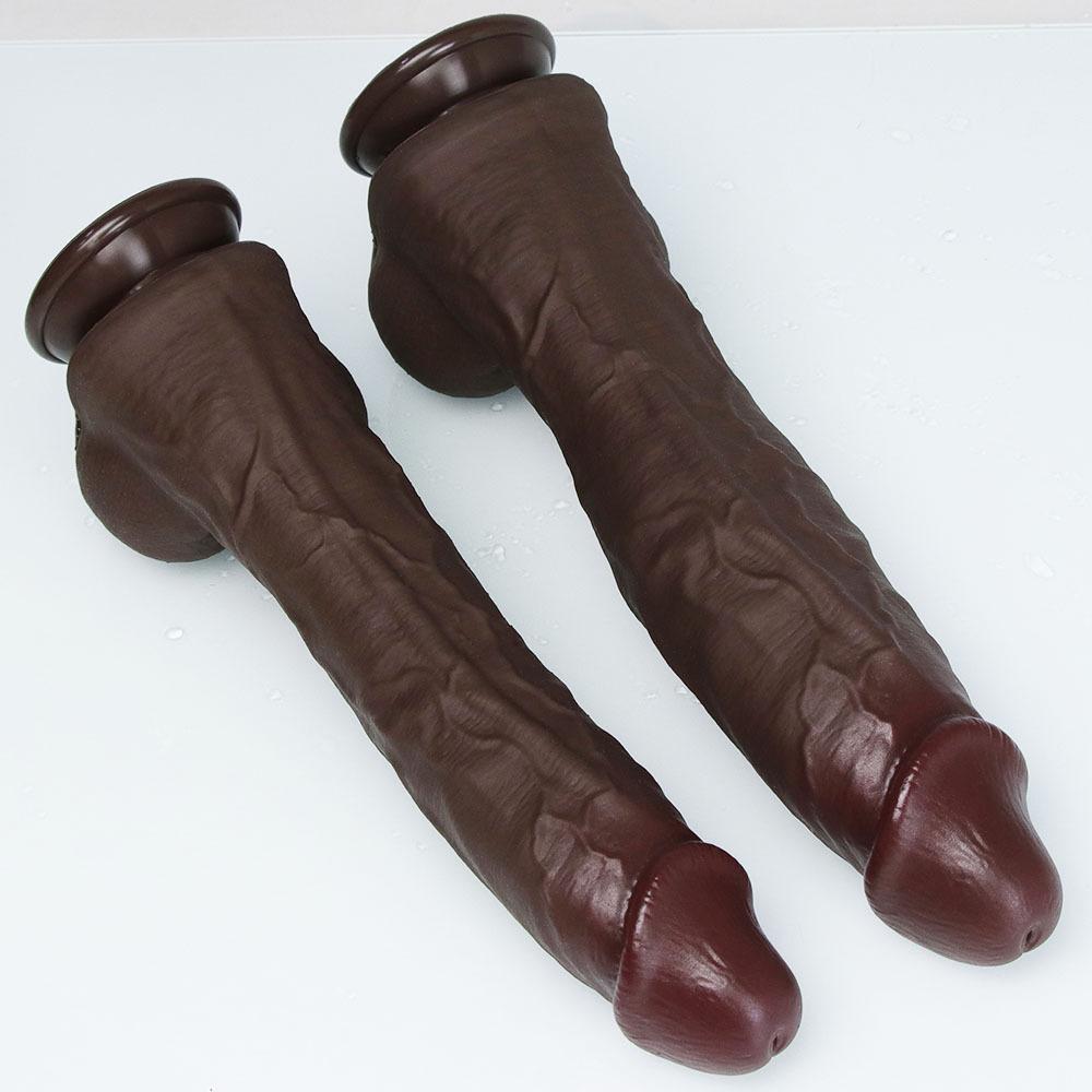 12.6" Realistic Thick Dildo – Soft Liquid Silicone Anal & G-Spot Toy with Strong Suction Cup, Hands-Free Use, Durable & Lifelike Design
