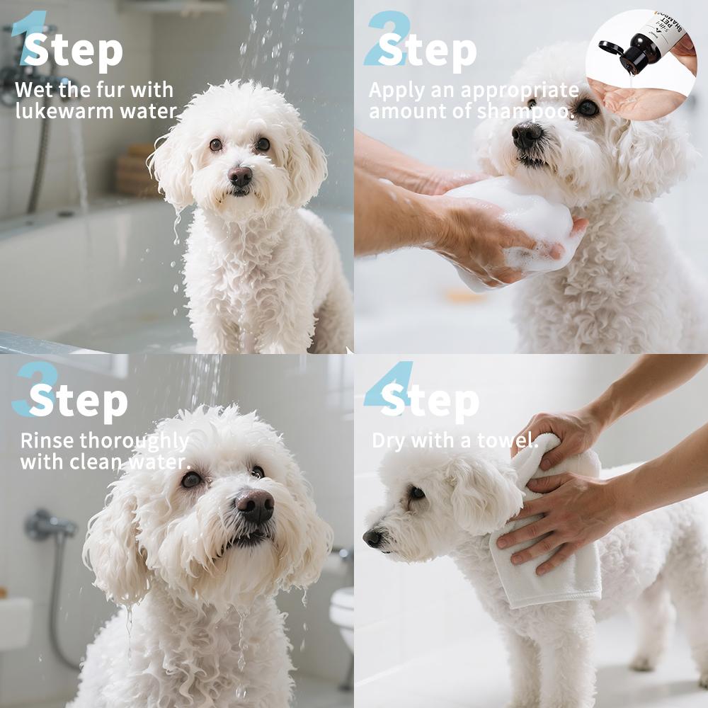 Deep Cleansing 5-in-1 Pet Shampoo - For Cats Dogs Full Body Use, Soft Combing Fluffy Clean Grooming